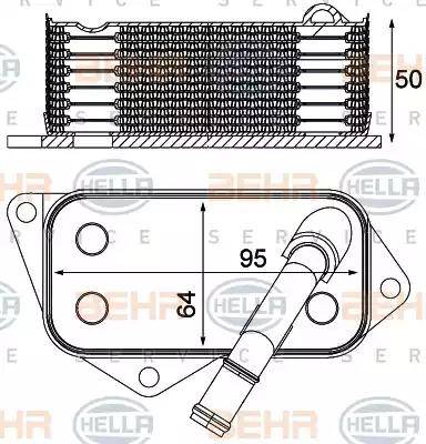 HELLA 8MO 376 714-804 - Radiatore olio, Olio motore autozon.pro