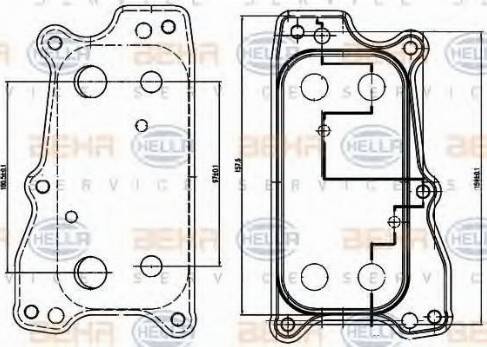 HELLA 8MO 376 714-811 - Radiatore olio, Olio motore autozon.pro