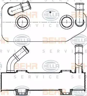 HELLA 8MO 376 787-681 - Radiatore olio, Cambio automatico autozon.pro