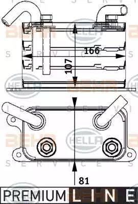 HELLA 8MO 376 729-631 - Radiatore olio, Olio motore autozon.pro