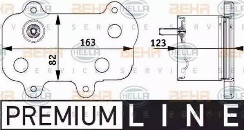 HELLA 8MO 376 729-621 - Radiatore olio, Olio motore autozon.pro