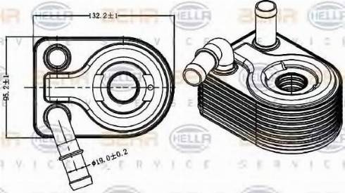 HELLA 8MO 376 729-131 - Radiatore olio, Olio motore autozon.pro