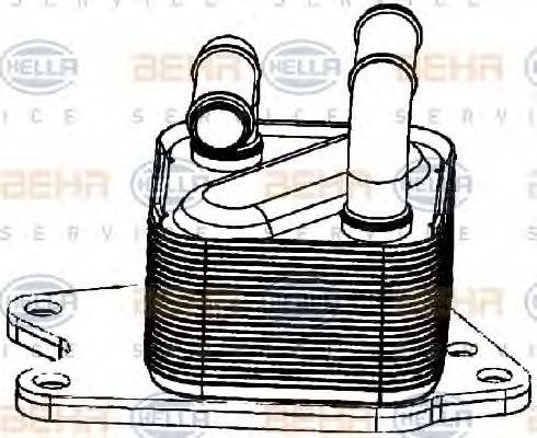 HELLA 8MO 376 729-251 - Radiatore olio, Cambio automatico autozon.pro