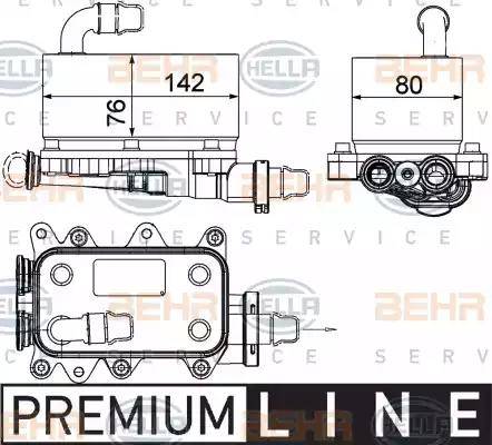 HELLA 8MO 376 725-101 - Radiatore olio, Cambio automatico autozon.pro