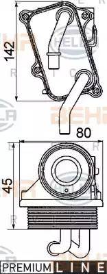 HELLA 8MO 376 725-301 - Radiatore olio, Olio motore autozon.pro