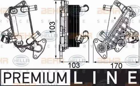 HELLA 8MO 376 725-311 - Radiatore olio, Cambio automatico autozon.pro