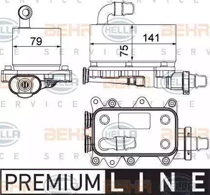 HELLA 8MO 376 725-211 - Radiatore olio, Cambio automatico autozon.pro