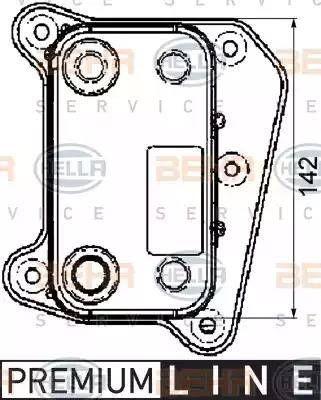 HELLA 8MO 376 726-091 - Radiatore olio, Olio motore autozon.pro