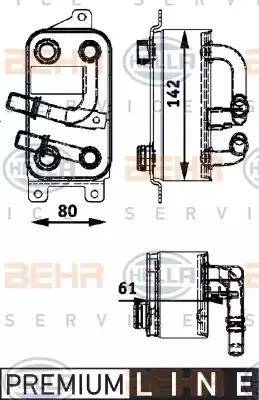 HELLA 8MO 376 726-191 - Radiatore olio, Cambio automatico autozon.pro