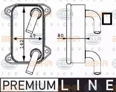 HELLA 8MO 376 726-131 - Radiatore olio, Olio motore autozon.pro