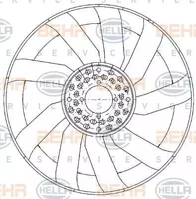 HELLA 8MV 376 906-591 - Girante, Raffreddamento motore autozon.pro