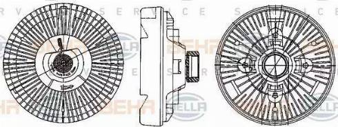 HELLA 8MV 376 906-511 - Giunto di collegamento, Ventilatore radiatore autozon.pro