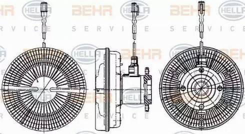 HELLA 8MV 376 906-521 - Giunto di collegamento, Ventilatore radiatore autozon.pro