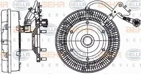 HELLA 8MV 376 906-661 - Giunto di collegamento, Ventilatore radiatore autozon.pro