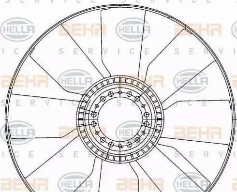 HELLA 8MV 376 906-611 - Girante, Raffreddamento motore autozon.pro