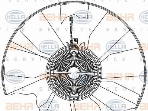 HELLA 8MV 376 906-721 - Ventola, Raffreddamento motore autozon.pro