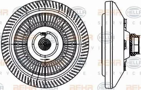 HELLA 8MV 376 907-001 - Giunto di collegamento, Ventilatore radiatore autozon.pro