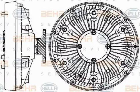 HELLA 8MV 376 907-231 - Giunto di collegamento, Ventilatore radiatore autozon.pro