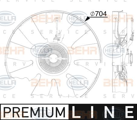 HELLA 8MV 376 911-501 - Ventola, Raffreddamento motore autozon.pro