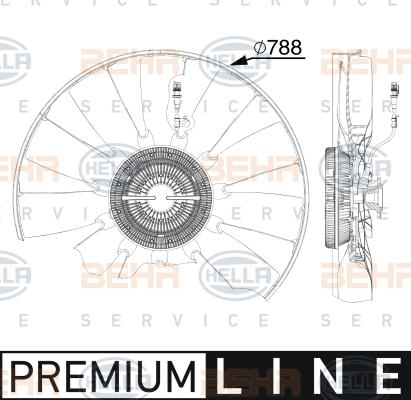 HELLA 8MV 376 911-571 - Ventola, Raffreddamento motore autozon.pro