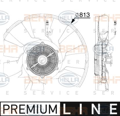 HELLA 8MV 376 911-641 - Ventola, Raffreddamento motore autozon.pro