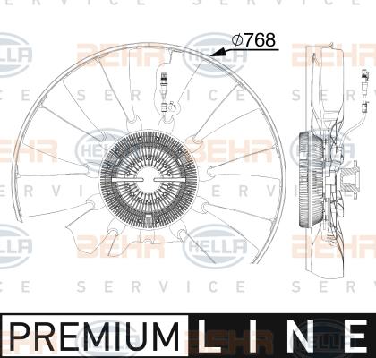 HELLA 8MV 376 911-791 - Ventola, Raffreddamento motore autozon.pro