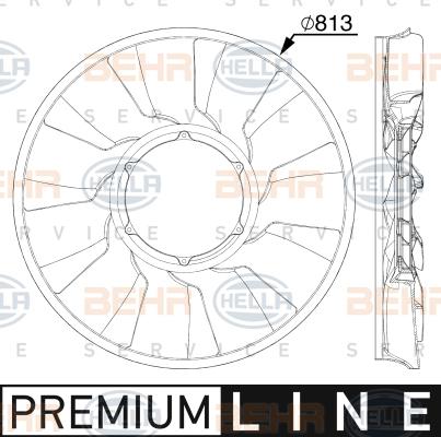 HELLA 8MV 376 912-441 - Girante, Raffreddamento motore autozon.pro