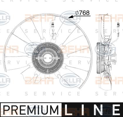 HELLA 8MV 376 912-001 - Ventola, Raffreddamento motore autozon.pro