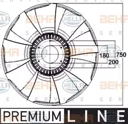 HELLA 8MV 376 758-571 - Girante, Raffreddamento motore autozon.pro