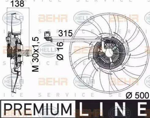 HELLA 8MV 376 758-241 - Ventola, Raffreddamento motore autozon.pro