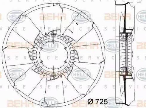 HELLA 8MV 376 758-251 - Girante, Raffreddamento motore autozon.pro