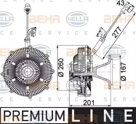 HELLA 8MV 376 757-461 - Giunto di collegamento, Ventilatore radiatore autozon.pro