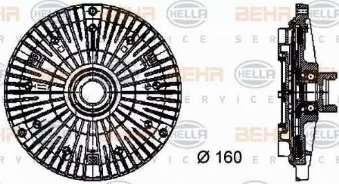 HELLA 8MV 376 732-091 - Giunto di collegamento, Ventilatore radiatore autozon.pro