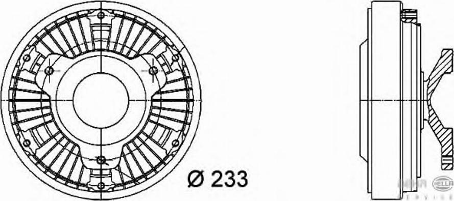 HELLA 8MV 376 728 401 - Giunto di collegamento, Ventilatore radiatore autozon.pro