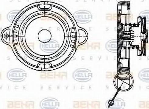 HELLA 8MY 376 742-001 - Tappo, radiatore autozon.pro