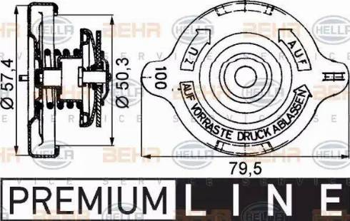 HELLA 8MY 376 742-181 - Tappo, radiatore autozon.pro