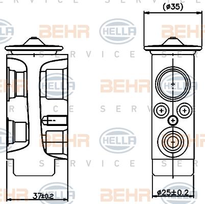 HELLA 8UW 351 004-244 - Valvola ad espansione, Climatizzatore autozon.pro