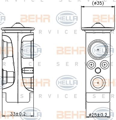 HELLA 8UW 351 004-264 - Valvola ad espansione, Climatizzatore autozon.pro