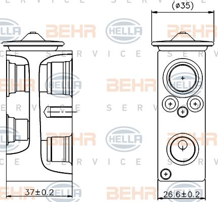 HELLA 8UW 351 004-204 - Valvola ad espansione, Climatizzatore autozon.pro