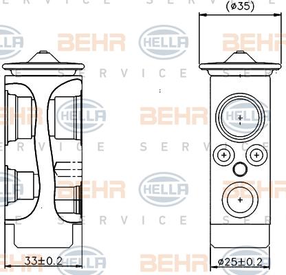 HELLA 8UW 351 004-284 - Valvola ad espansione, Climatizzatore autozon.pro