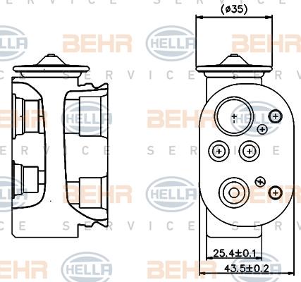 HELLA 8UW 351 004-224 - Valvola ad espansione, Climatizzatore autozon.pro