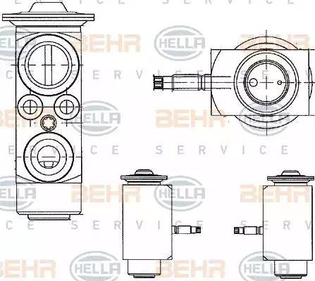 HELLA 8UW 351 234-411 - Valvola ad espansione, Climatizzatore autozon.pro