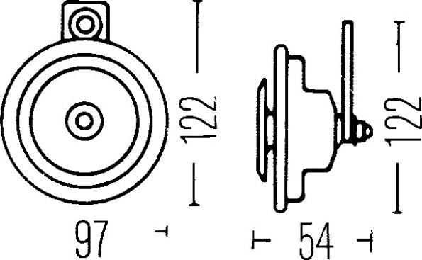 HELLA 3AL 002 952-811 - Clacson autozon.pro