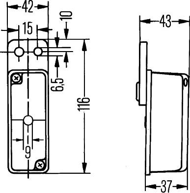 HELLA 2XS 005 020-017 - Luce permietrale autozon.pro