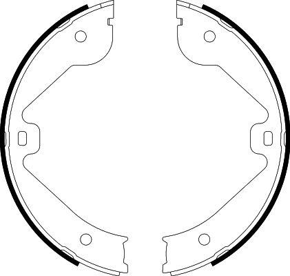 HELLA PAGID 8DA 355 050-601 - Kit ganasce, Freno stazionamento autozon.pro