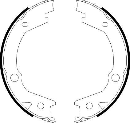 HELLA PAGID 8DA 355 050-061 - Kit ganasce, Freno stazionamento autozon.pro