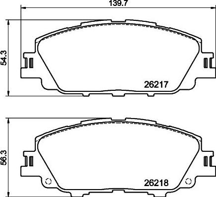 HELLA PAGID 8DB355040411 - Kit pastiglie freno, Freno a disco autozon.pro