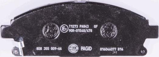 HELLA PAGID 8DB 355 009-661 - Kit pastiglie freno, Freno a disco autozon.pro