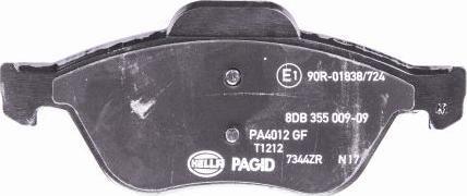 HELLA PAGID 8DB 355 009-091 - Kit pastiglie freno, Freno a disco autozon.pro