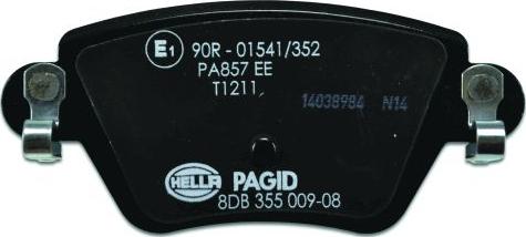 HELLA PAGID 8DB 355 009-081 - Kit pastiglie freno, Freno a disco autozon.pro